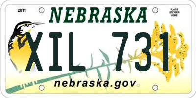 NE license plate XIL731