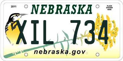NE license plate XIL734
