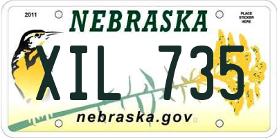 NE license plate XIL735