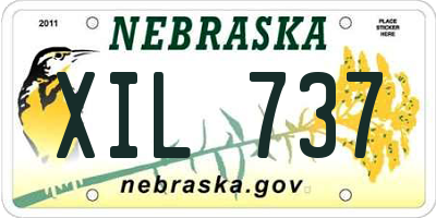 NE license plate XIL737