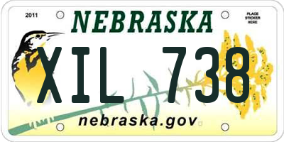 NE license plate XIL738