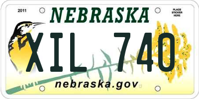 NE license plate XIL740