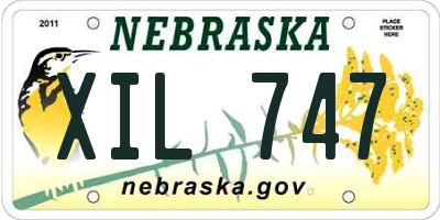 NE license plate XIL747