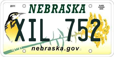 NE license plate XIL752