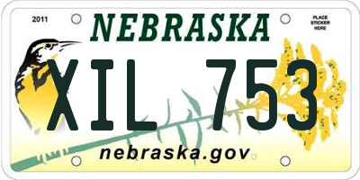NE license plate XIL753