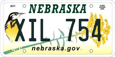 NE license plate XIL754