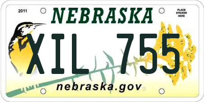 NE license plate XIL755