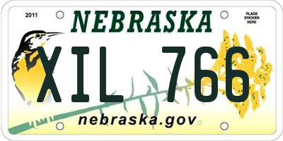 NE license plate XIL766