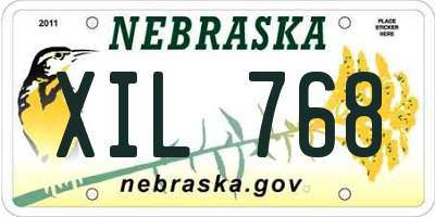 NE license plate XIL768