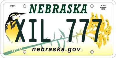 NE license plate XIL777