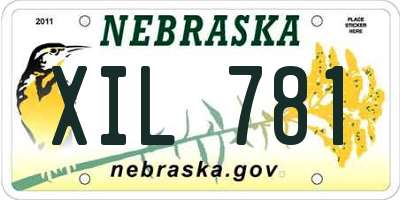 NE license plate XIL781