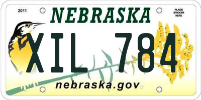 NE license plate XIL784