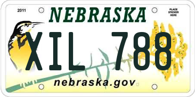 NE license plate XIL788