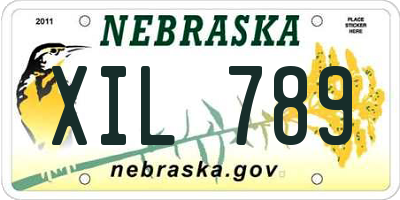 NE license plate XIL789