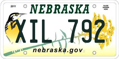 NE license plate XIL792