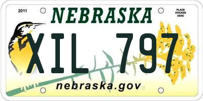 NE license plate XIL797
