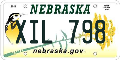 NE license plate XIL798