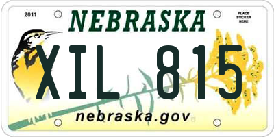 NE license plate XIL815