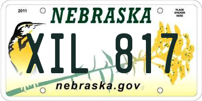 NE license plate XIL817