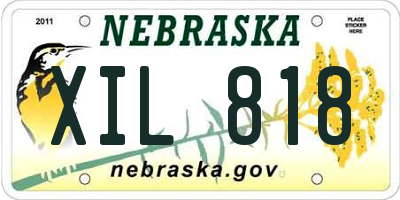 NE license plate XIL818