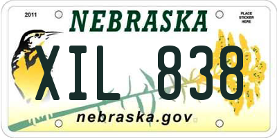 NE license plate XIL838