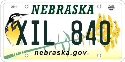 NE license plate XIL840