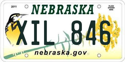 NE license plate XIL846