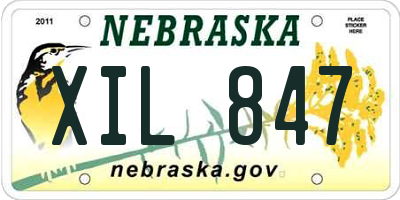 NE license plate XIL847