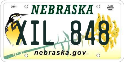 NE license plate XIL848
