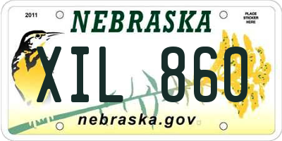 NE license plate XIL860