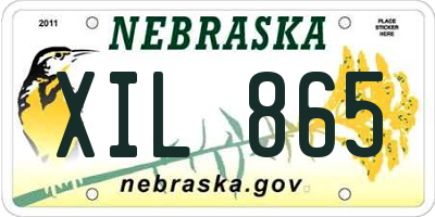 NE license plate XIL865