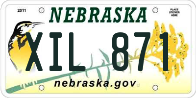 NE license plate XIL871