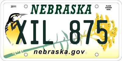 NE license plate XIL875