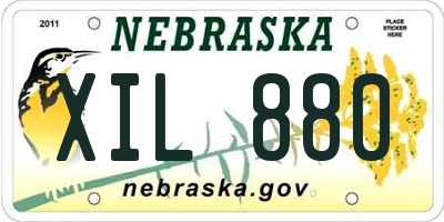 NE license plate XIL880