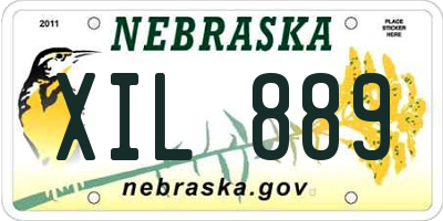 NE license plate XIL889