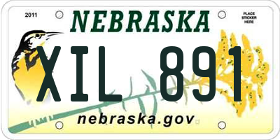 NE license plate XIL891