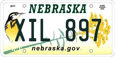 NE license plate XIL897
