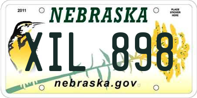 NE license plate XIL898