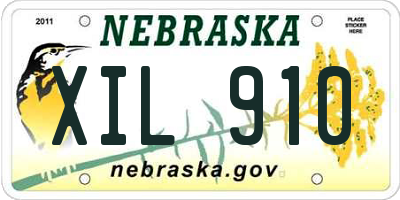 NE license plate XIL910