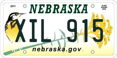 NE license plate XIL915