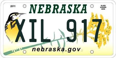 NE license plate XIL917