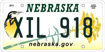 NE license plate XIL918