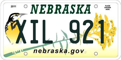 NE license plate XIL921