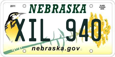 NE license plate XIL940