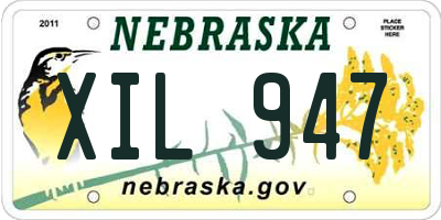 NE license plate XIL947