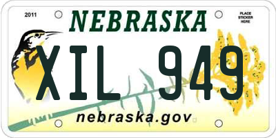 NE license plate XIL949
