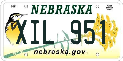 NE license plate XIL951