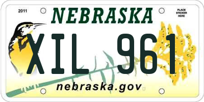 NE license plate XIL961