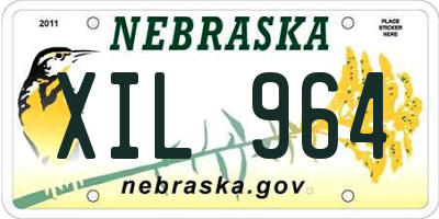 NE license plate XIL964