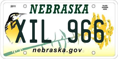 NE license plate XIL966